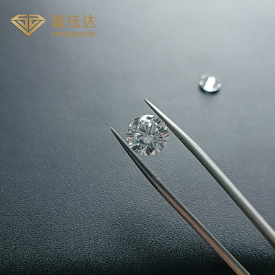 สีขาวกลม 7ct 8ct HPHT ทองเหลืองที่เพาะในห้องปฏิบัติการ DEF สี VVS VS ความชัดเจน