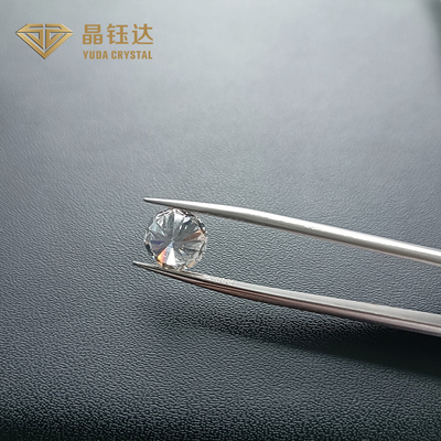 สีขาวกลม 7ct 8ct HPHT ทองเหลืองที่เพาะในห้องปฏิบัติการ DEF สี VVS VS ความชัดเจน