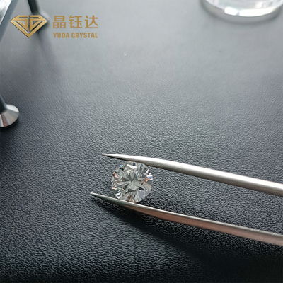 สีขาวกลม 7ct 8ct HPHT ทองเหลืองที่เพาะในห้องปฏิบัติการ DEF สี VVS VS ความชัดเจน