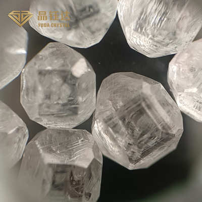 สี่เหลี่ยมกลม 10ct GH สี VS ความชัดเจน HPHT เพชรหยาบสําหรับเครื่องประดับ