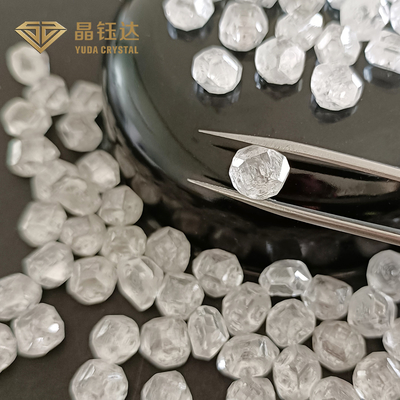 สี่เหลี่ยมกลม 10ct GH สี VS ความชัดเจน HPHT เพชรหยาบสําหรับเครื่องประดับ