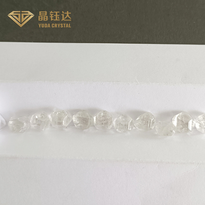 สี่เหลี่ยมกลม 10ct GH สี VS ความชัดเจน HPHT เพชรหยาบสําหรับเครื่องประดับ